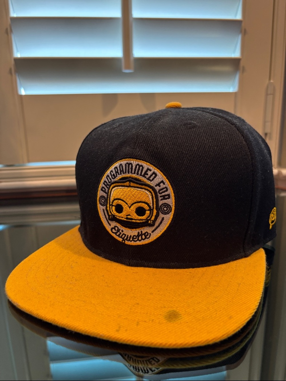 Funko Black and Yellow Snapback Hat with Funko Pop Emblem